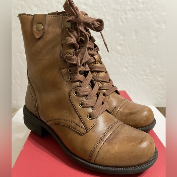 ROCKPORT Cobb Hill Bethany Womens Brown Boots Lace Up/Back Zip Lined Sz 6.5 - Picture 3 of 16